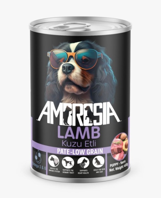 Ambrosia Pate Puppy Kuzu Etli Yavru Köpek Konserve 400 Gr X 12 Adet