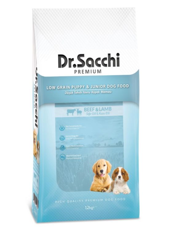 Dr. Sacchi Puppy Biftekli Kuzu Etli Small Yavru Köpek Maması 12 Kg