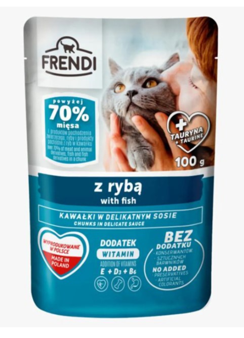 Frendi Balıklı Yetişkin Kedi Pouch Mama 100 Gr X 24 Adet