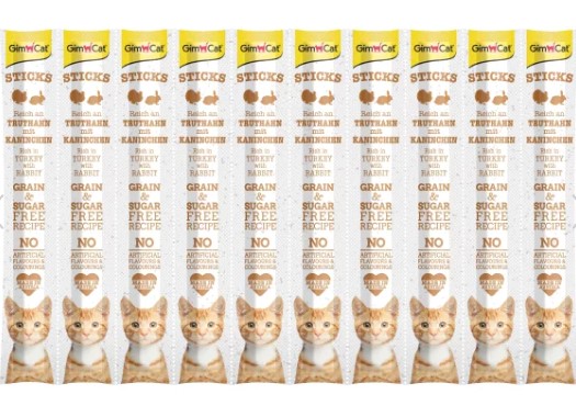 Gimcat Hindi Ve Tavşanlı 10 Lu Kedi Sticks 50 Gr