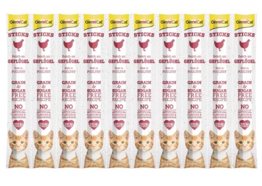 Gimcat Kümes Hayvanlı 10 Lu Kedi Sticks 50 Gr