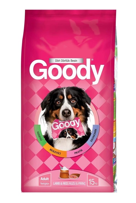 Goody Kuzu Etli Yetişkin Köpek Maması (Pembe) 15 Kg