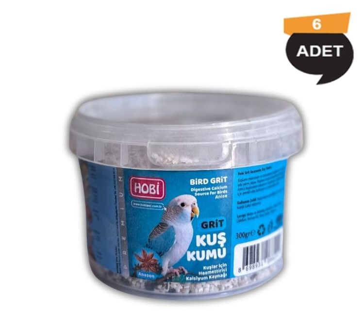 Hobi Anasonlu Grit Kuş Kumu 300 Gr X 6 Adet