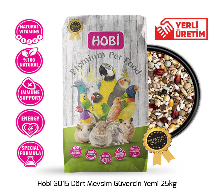 Hobi G015 Dort Mevsim Guvercin Yemi 25kg Yemler Hobi