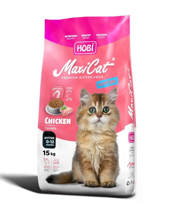 Hobi Maxicat Kitten Tavuklu Yavru Kedi Maması 15kg