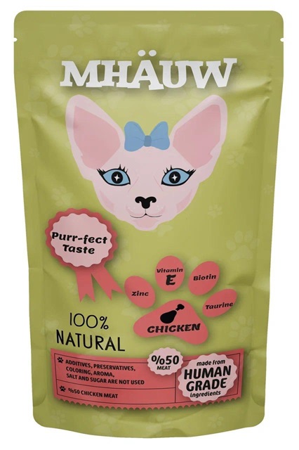 Mhauw Tavuklu Etli Kedi Çorbası 80 Gr X 30 Adet