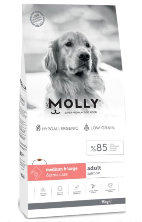 Molly Medium Large Adult Somonlu Yetişkin Köpek Maması 15 Kg