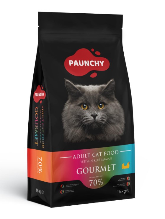 Paunchy Gourmet Renkli Yetişkin Kedi Maması 15 Kg