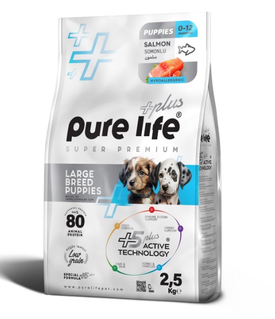 Pure Life Plus Büyük Irk Somonlu Yavru Köpek Maması 2.5 Kg