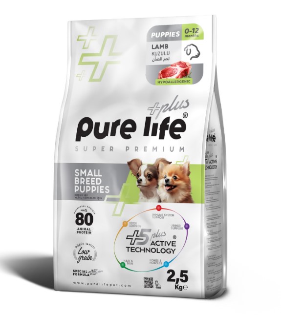 Pure Life Plus Küçük Irk Kuzu Etli Yavru Köpek Maması 2.5 Kg