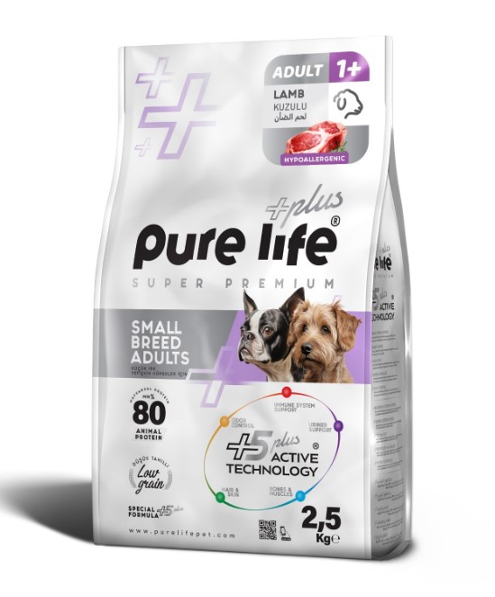 Pure Life Plus Küçük Irk Kuzu Etli Yetişkin Köpek Maması 2.5 Kg