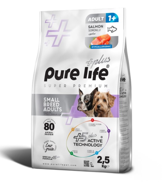 Pure Life Plus Küçük Irk Somonlu Yetişkin Köpek Maması 2.5 Kg