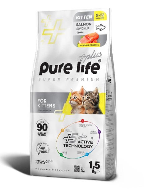 Pure Life Plus Somonlu Yavru Kedi Maması 1.5 Kg