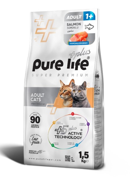 Pure Life Plus Somonlu Yetişkin Kedi Maması 1.5 Kg