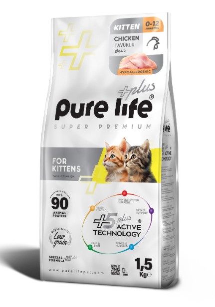 Pure Life Plus Tavuklu Yavru Kedi Maması 1.5 Kg