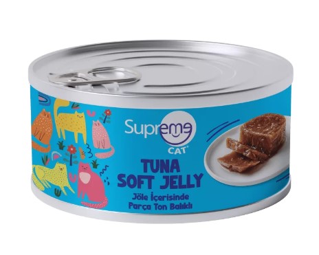 Supreme Cat Jöleli Parça Etli Ton Balıklı Kedi Konservesi 85 Gr X 24 Adet