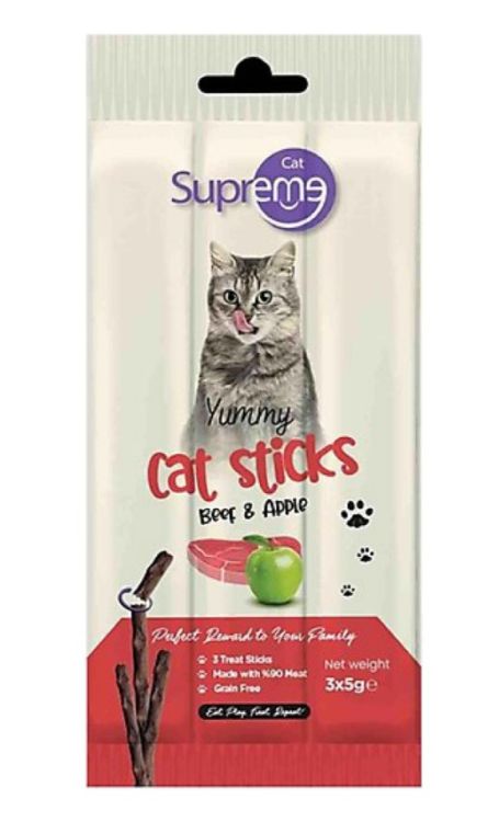 Supreme Cat Sığır Etli Ve Elmalı Kedi Stick Ödül 3 X 5gr 24 Lü