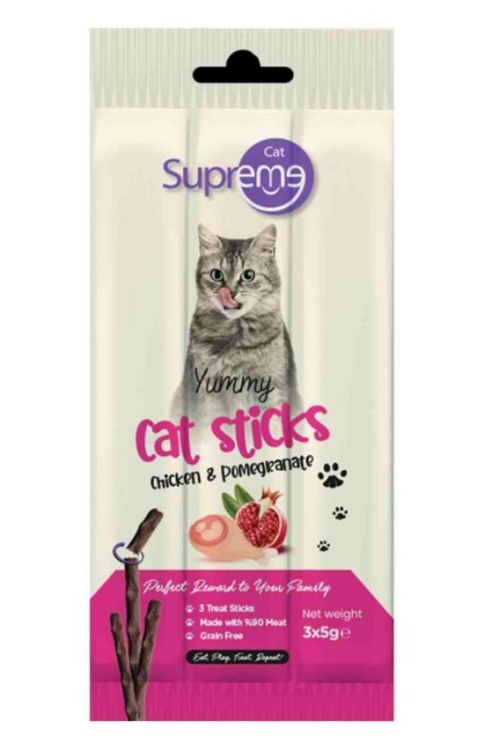 Supreme Cat Tavuklu Ve Narlı Kedi Stick Ödül 3 X 5gr 24 Lü