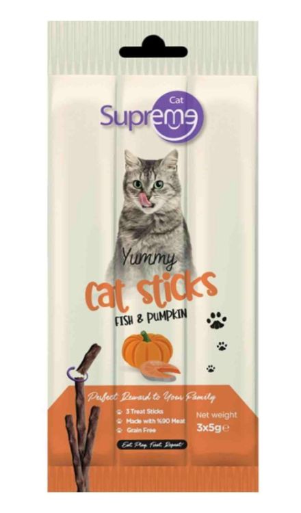 Supreme Cat Ton Balıklı Ve Balkabaklı Kedi Stick Ödül 3 X 5gr 24 Lü