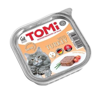 Tomi Hindili Yetişkin Kedi Pate Yaş Mama (Alüminyum) 100 Gr X 32 Adet