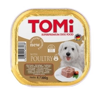 Tomi Kümes Hayvanlı Yetişkin Köpek Pate Yaş Mama (Alüminyum) 300 Gr X 18 Adet