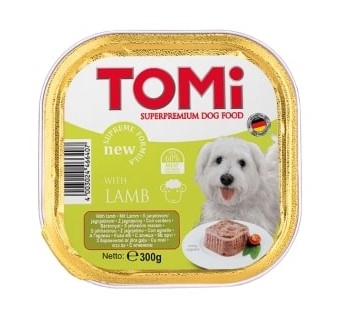 Tomi Kuzu Etli Yetişkin Köpek Pate Yaş Mama (Alüminyum) 300 Gr X 18 Adet